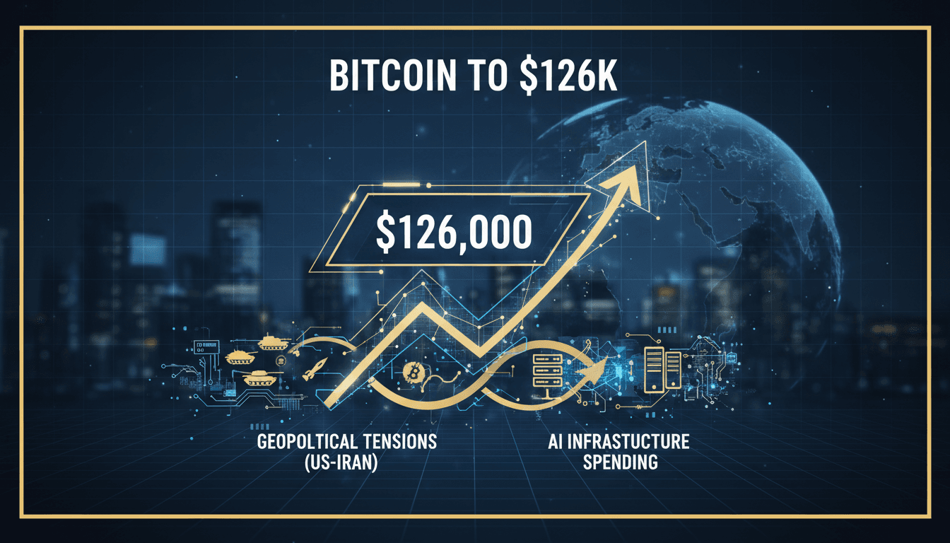 Bitcoin price forecast with geopolitical and AI investment influences