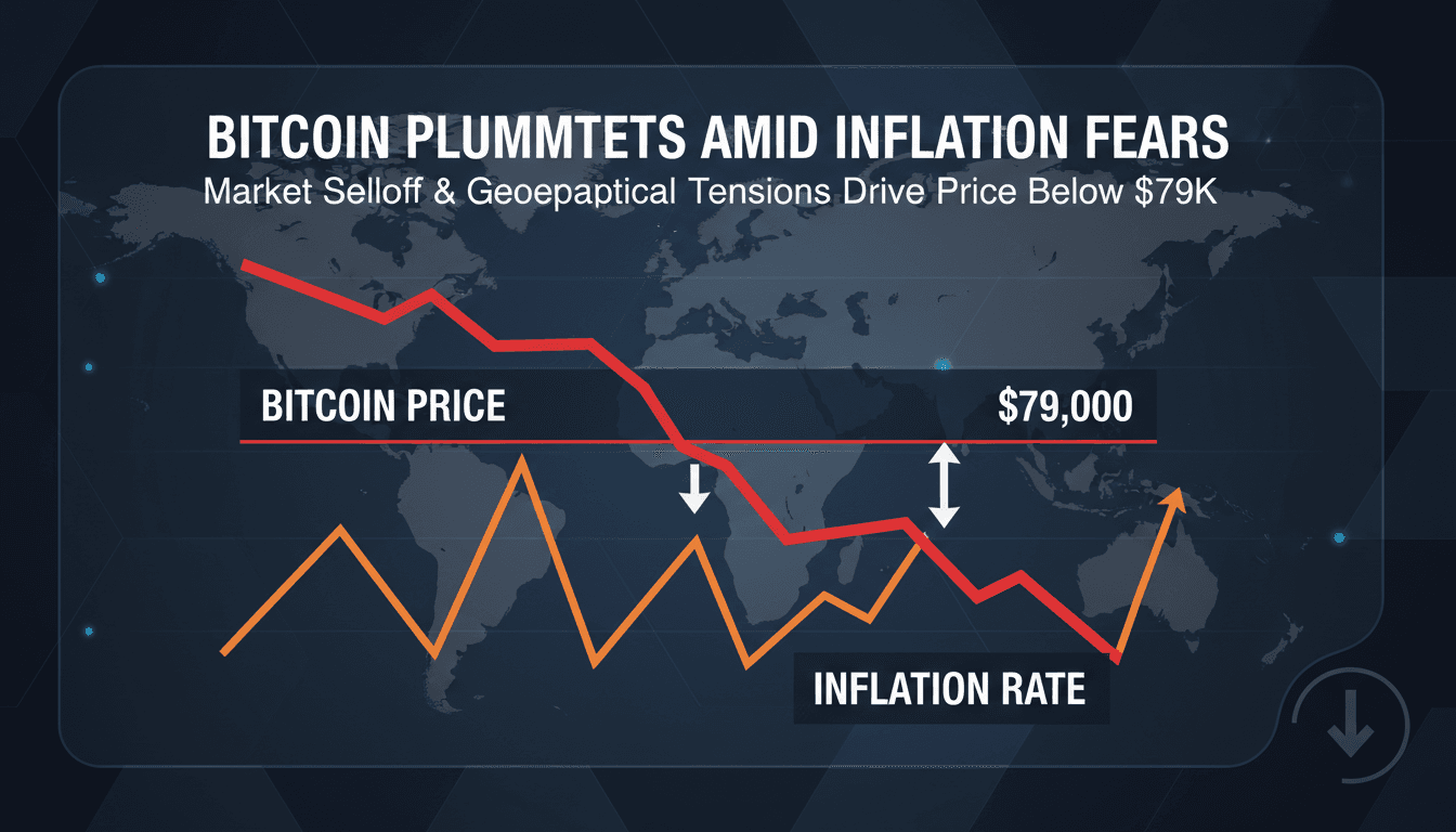 Bitcoin Falls Below $79,000 Amid Inflation Concerns and Market Selloff