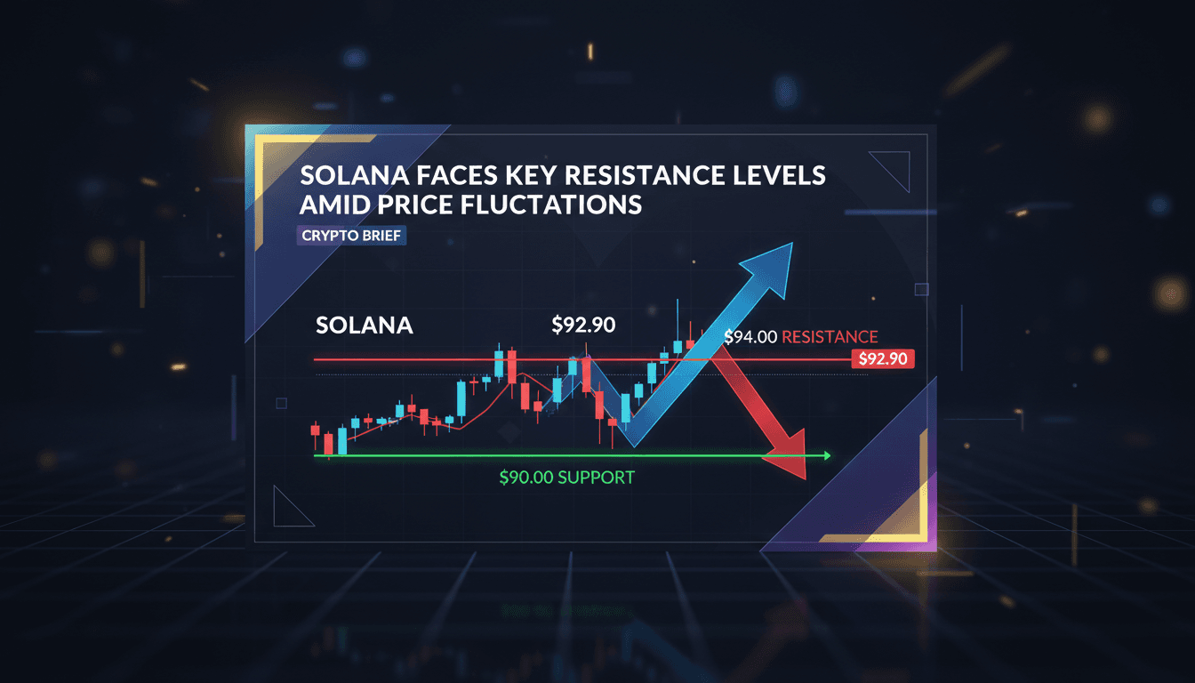 Analytical chart showing Solana's price resistance and support levels