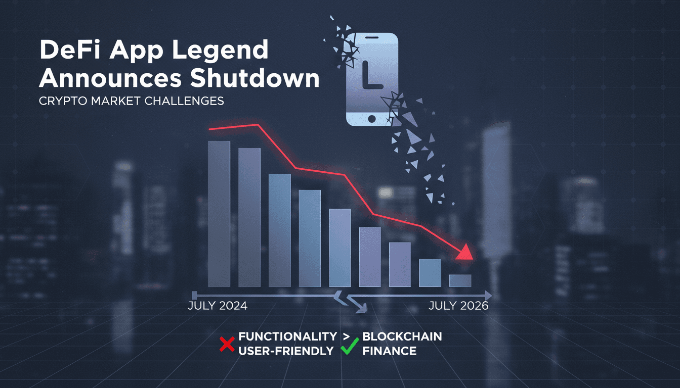 DeFi mobile app Legend announces shutdown amid crypto market challenges