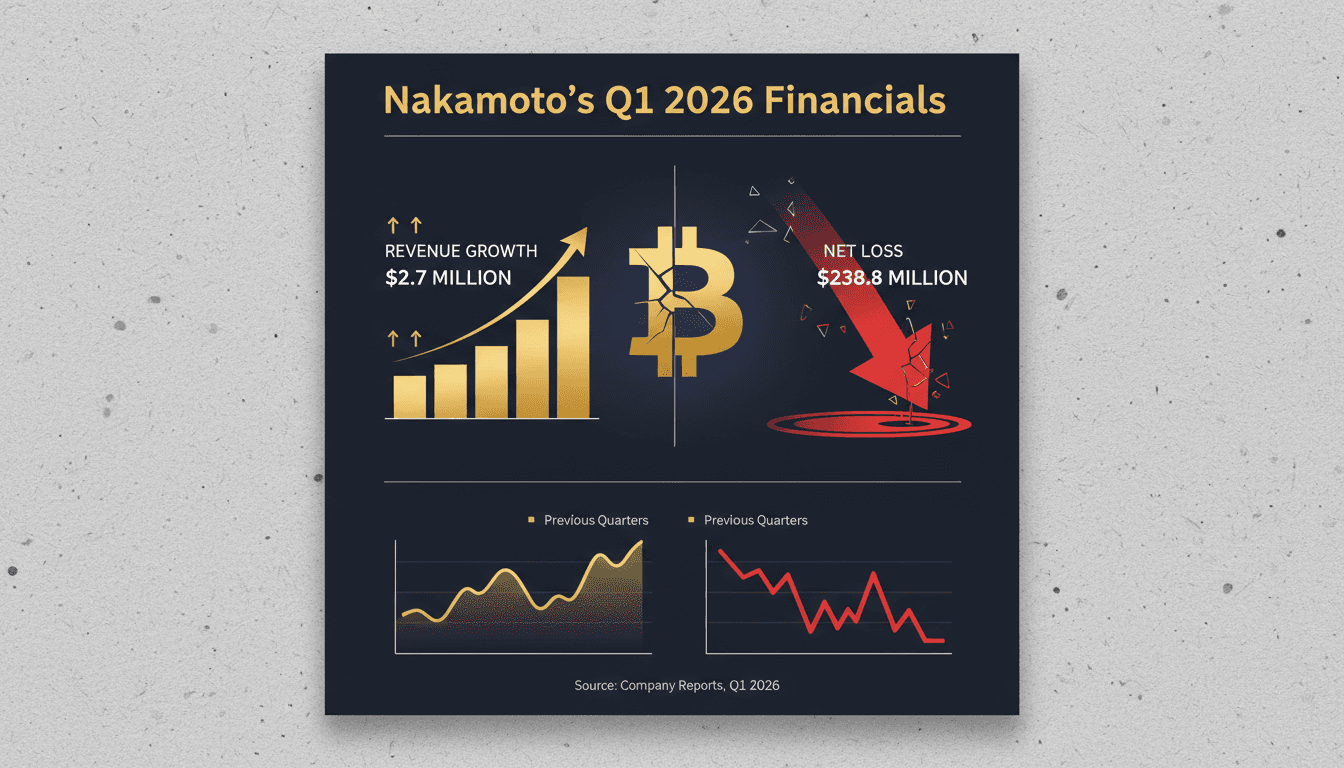 Nakamoto reports $238.8 million loss despite revenue growth in Q1 2026