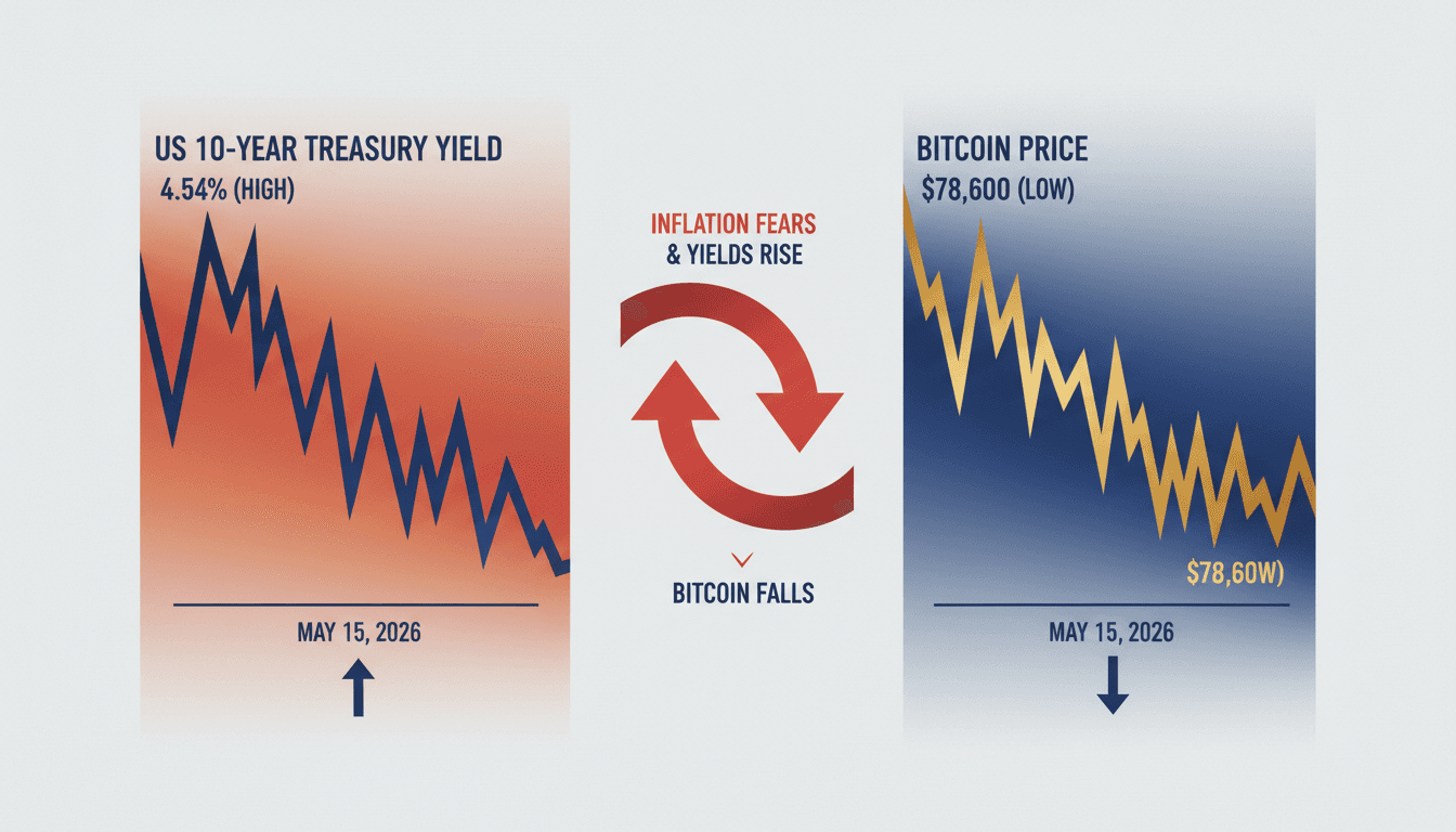 Bitcoin price drops below $79,000 amid rising bond yields and inflation fears