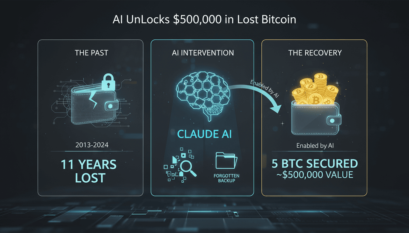 AI Enables Recovery of $500,000 in Lost Bitcoin After 11 Years