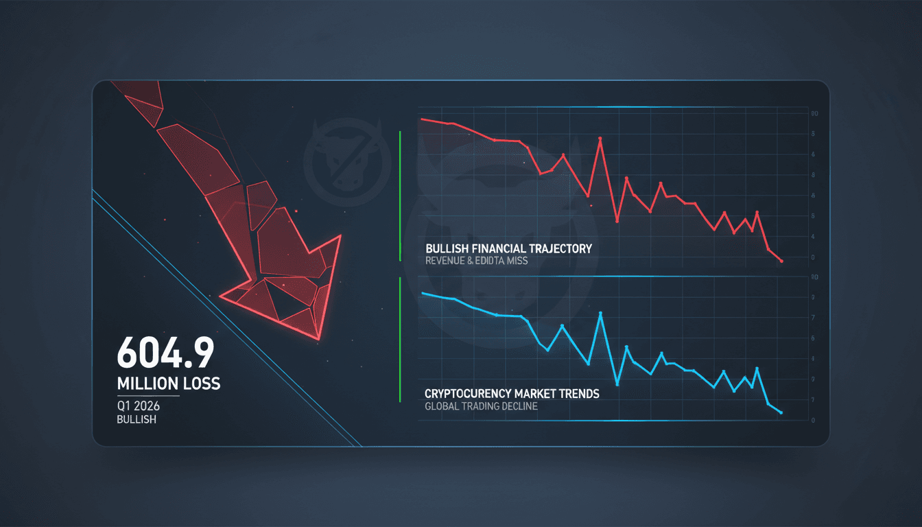 Bullish Reports $604.9 Million Loss in Q1 2026 Amid Cryptocurrency Market Decline