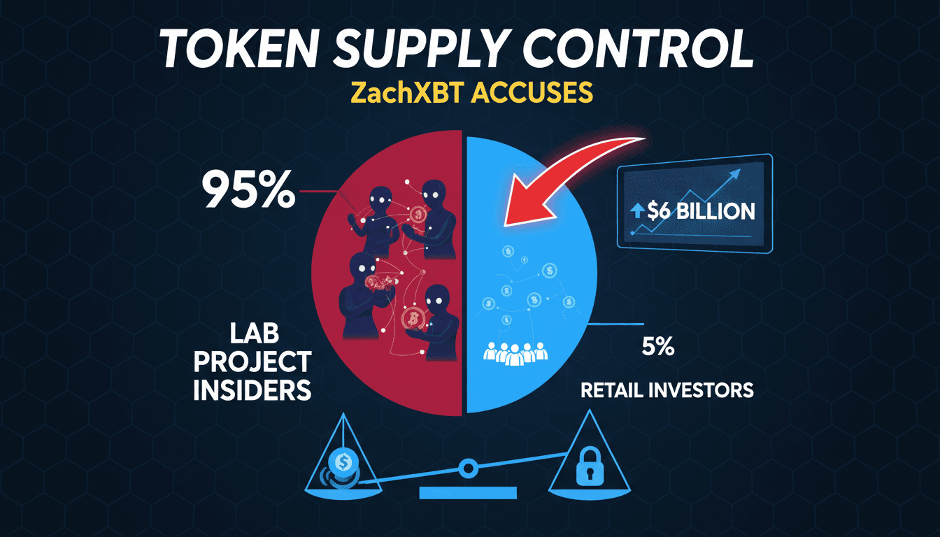 Illustration of token supply control in the LAB project