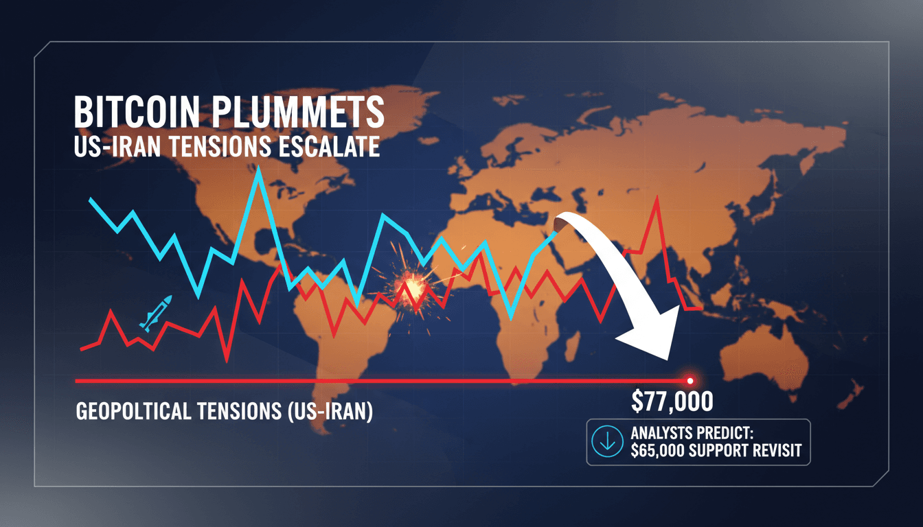 Bitcoin price drops amid escalating US-Iran tensions