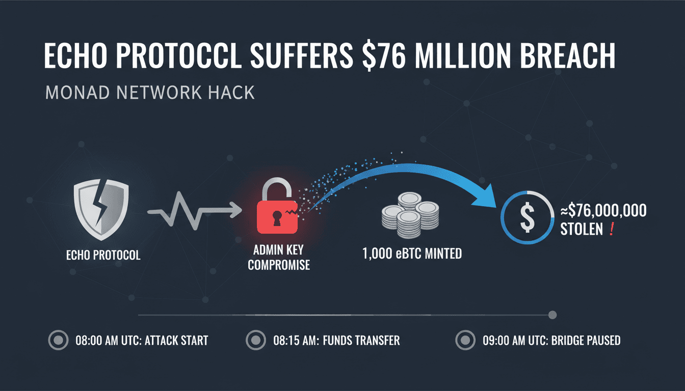 Echo Protocol suffers $76 million security breach on Monad network