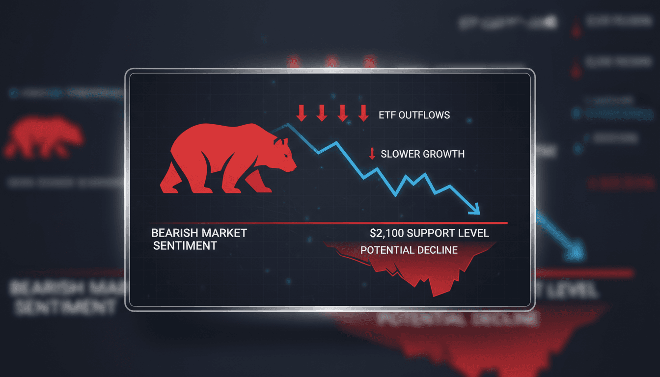 Ethereum price chart showing critical support levels and market trends