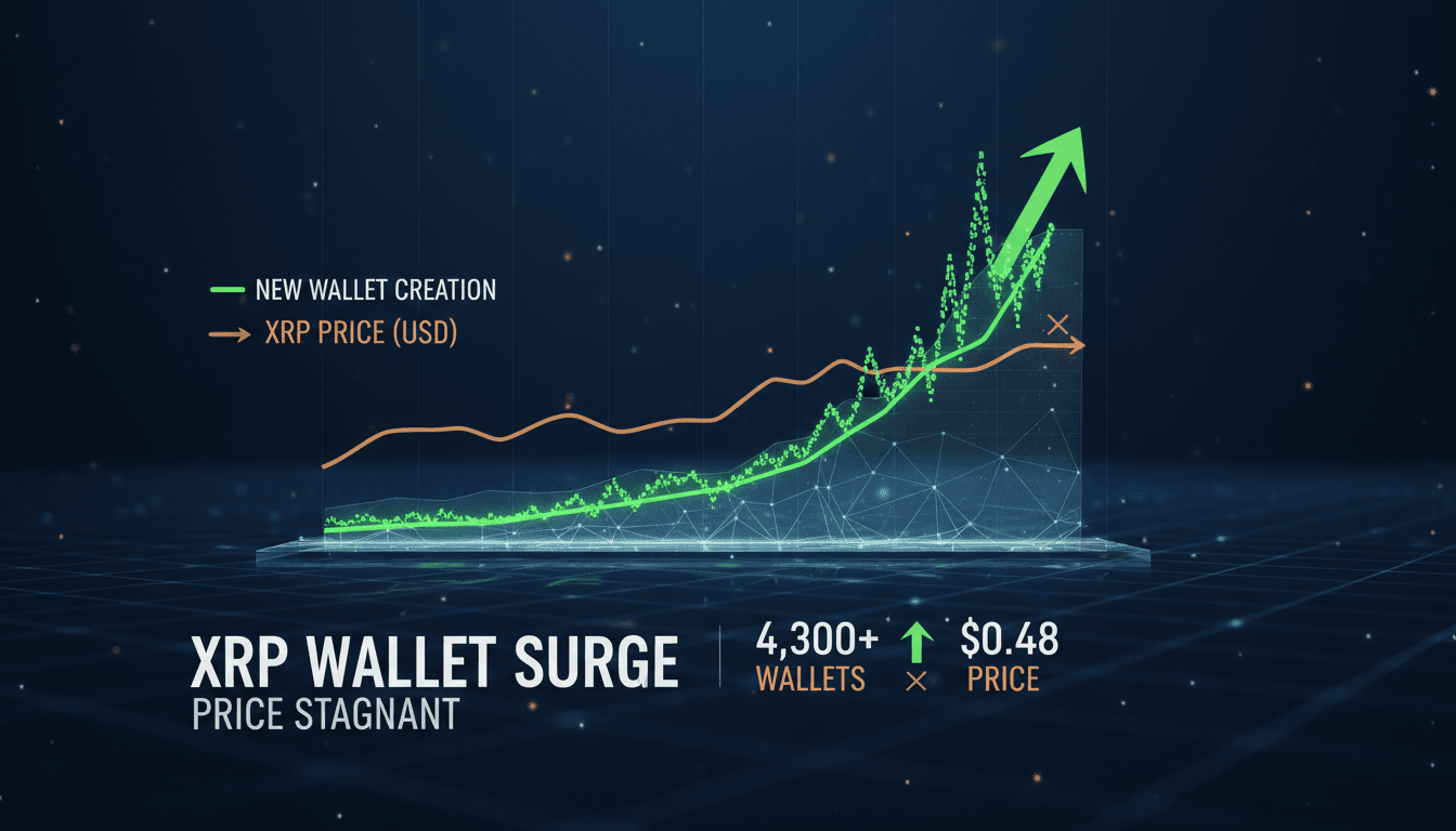 Graph showing XRP wallet growth and price trends