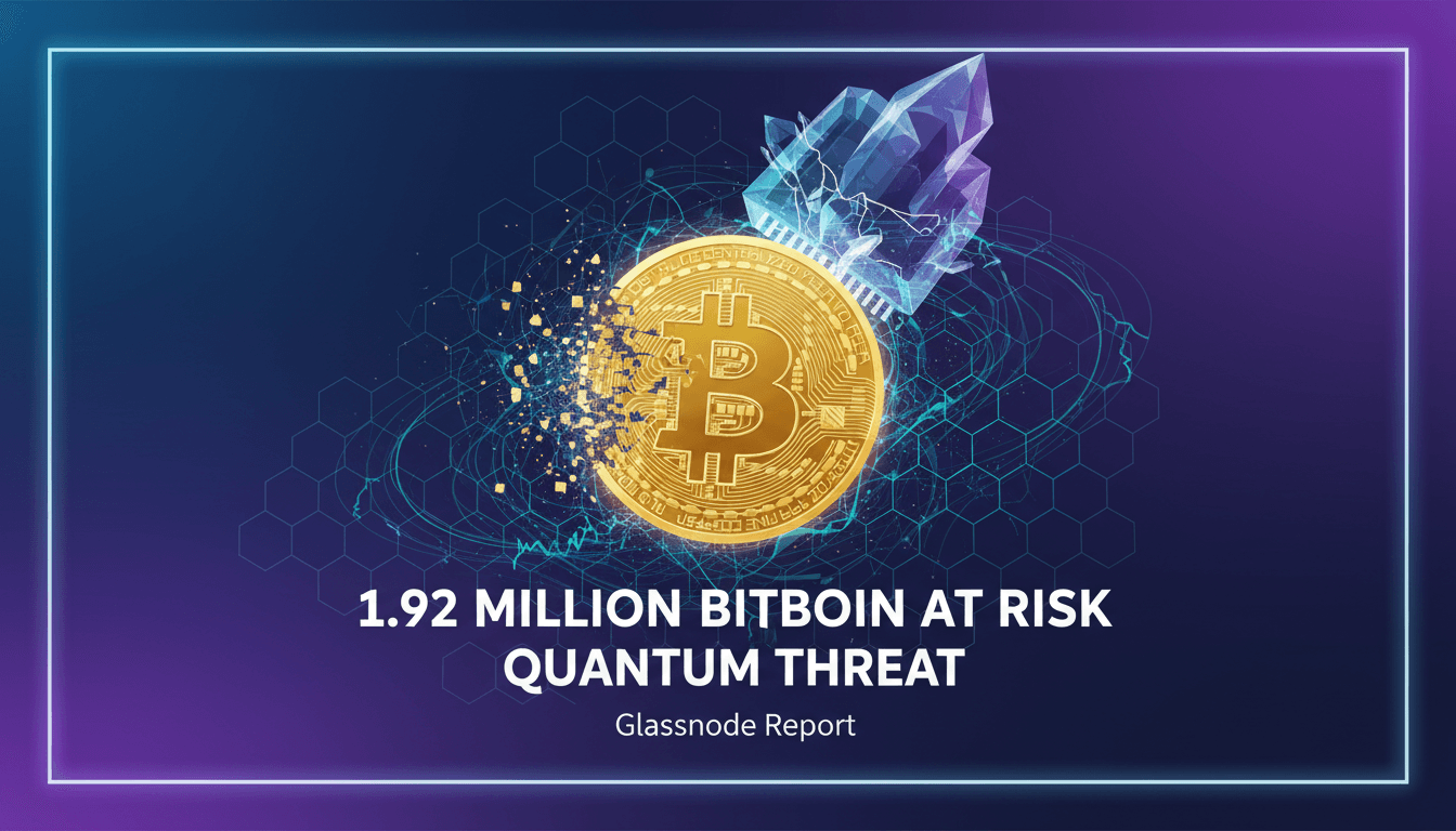 Illustration of Bitcoin's vulnerability to quantum computing threats.
