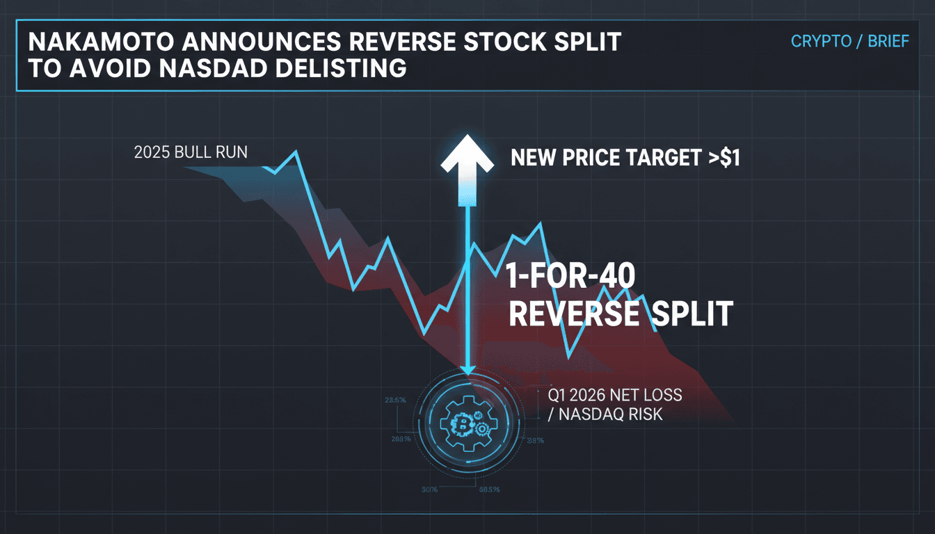 Nakamoto's stock performance and reverse split analysis