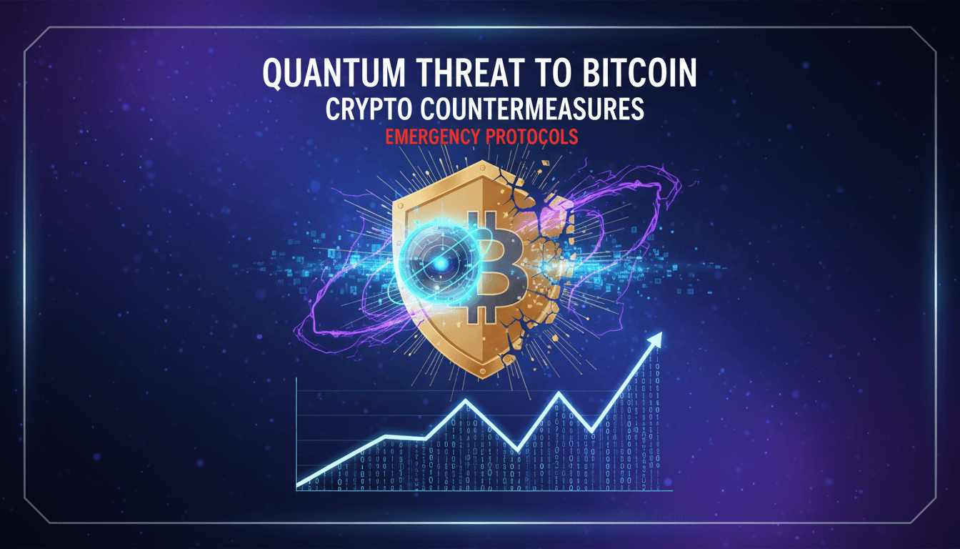 Illustration of quantum computing's impact on cryptocurrency security.