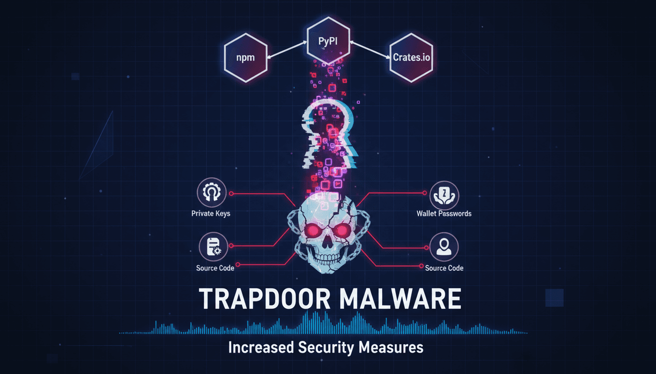 Illustration of malware targeting software development environments.