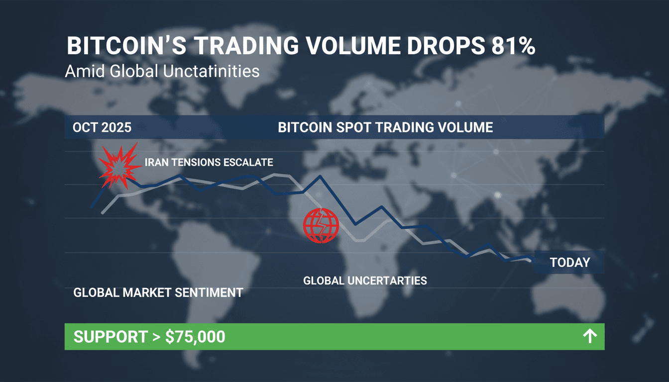 Bitcoin trading volume trends and geopolitical impact analysis
