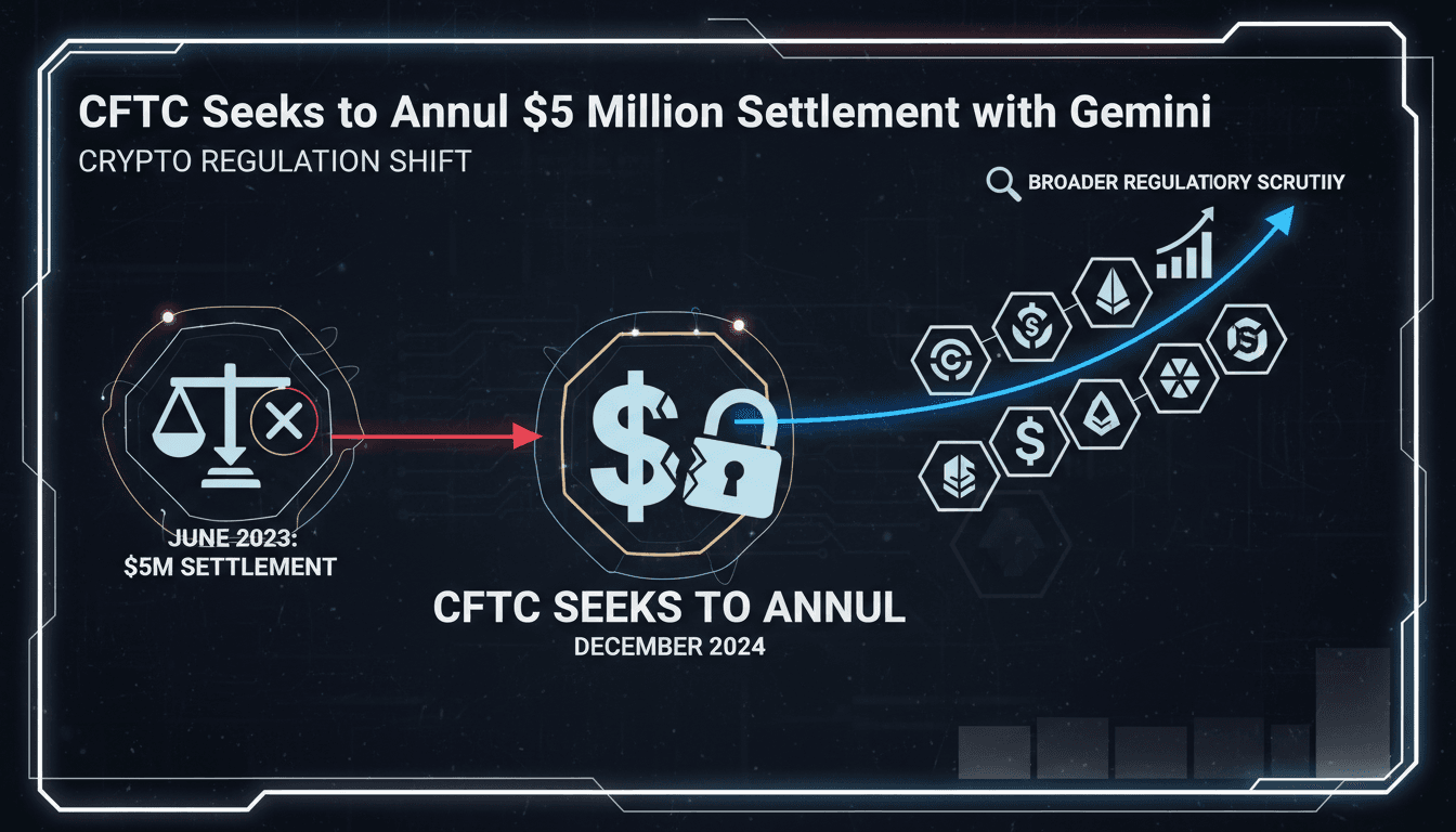 CFTC logo with cryptocurrency exchange imagery