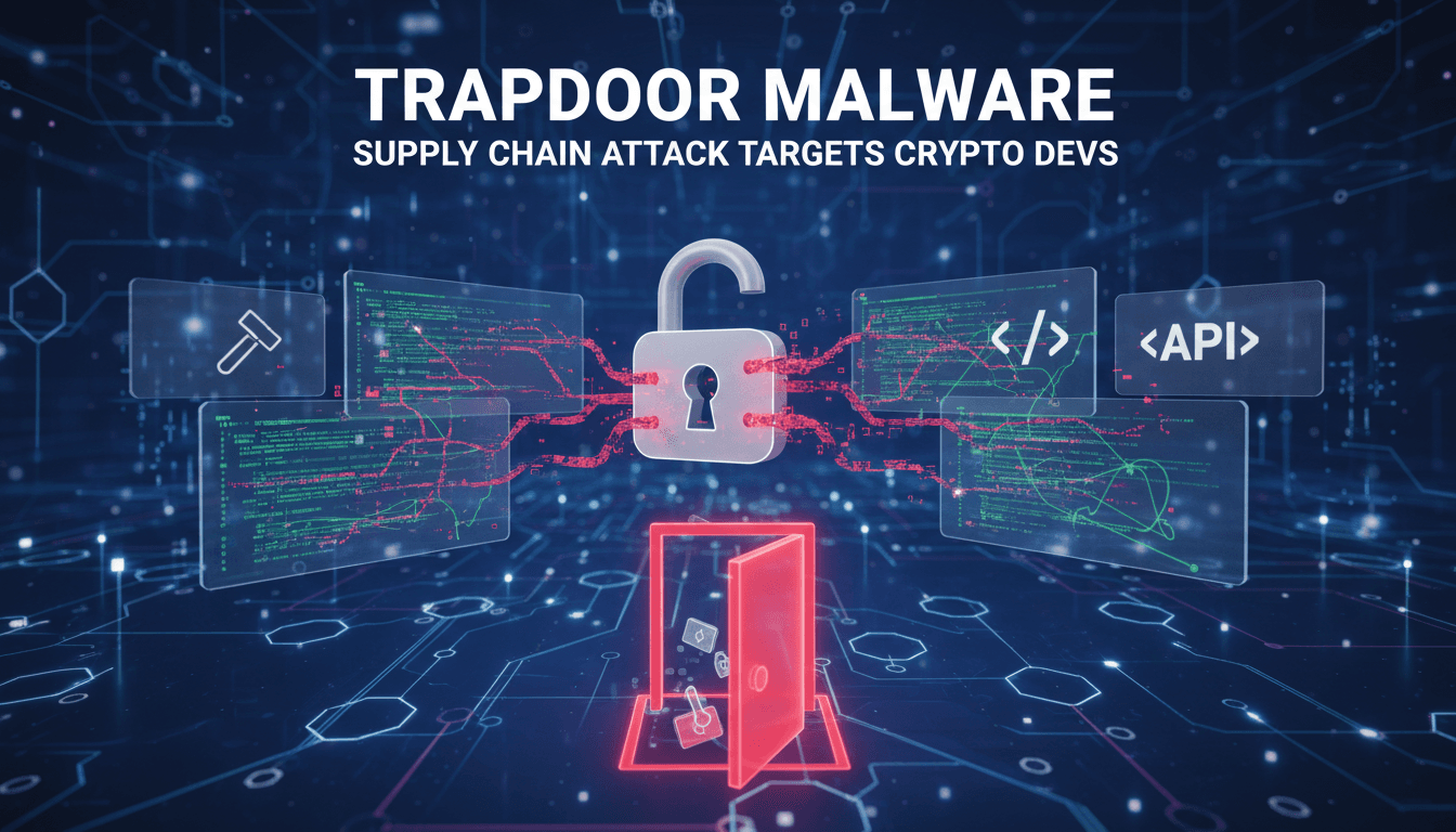 Illustration of malware attack on cryptocurrency development tools