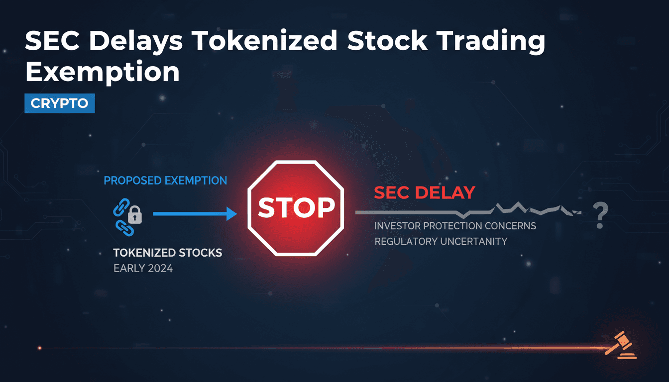 SEC logo with a backdrop of digital stock trading graphics