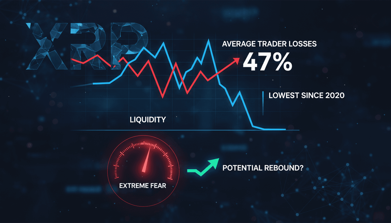 XRP traders face 47% average losses amid lowest liquidity since 2020