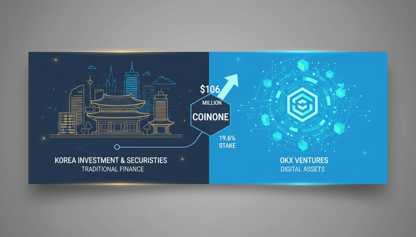 OKX Ventures and Korea Investment & Securities investment in Coinone