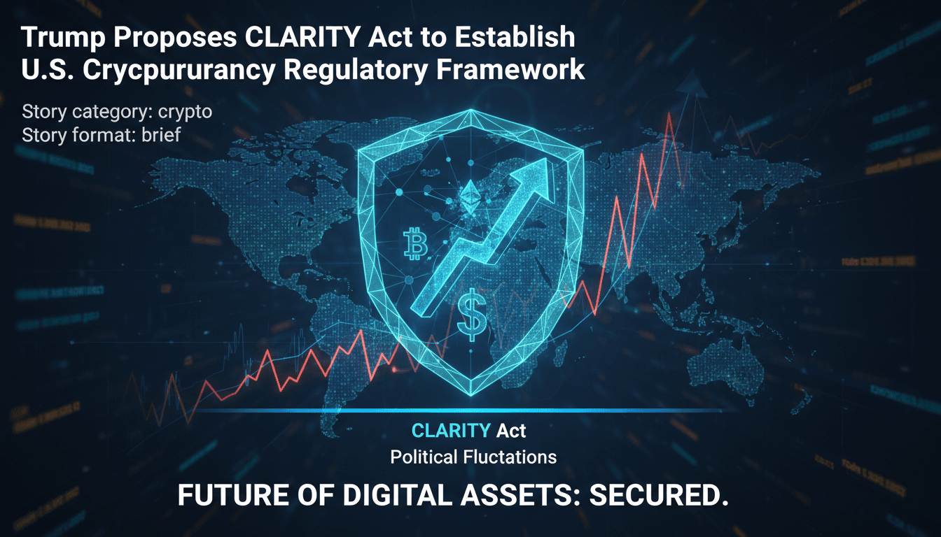 Trump proposing the CLARITY Act for cryptocurrency regulation