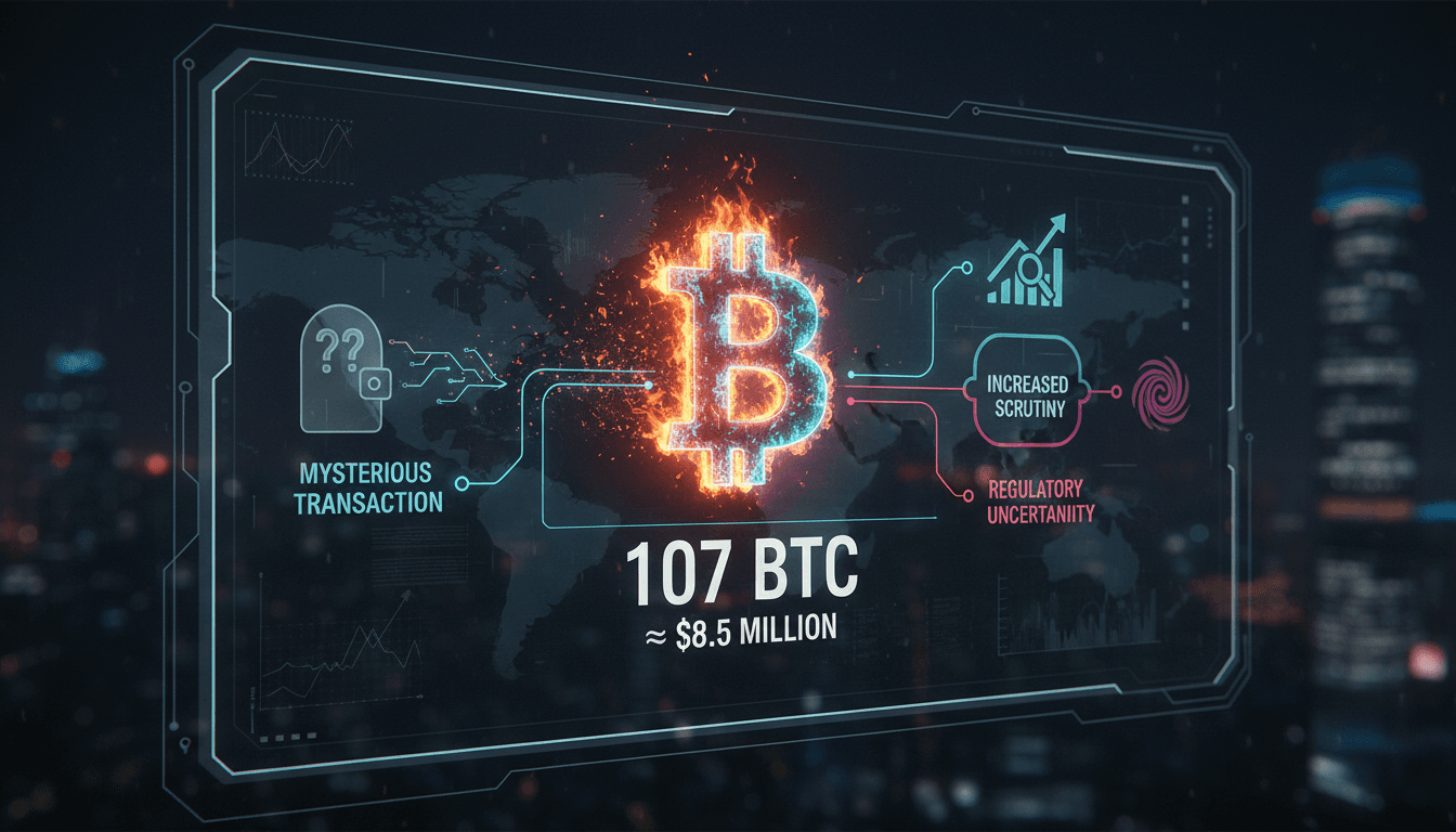107 BTC worth $8.5 million burned in mysterious transaction