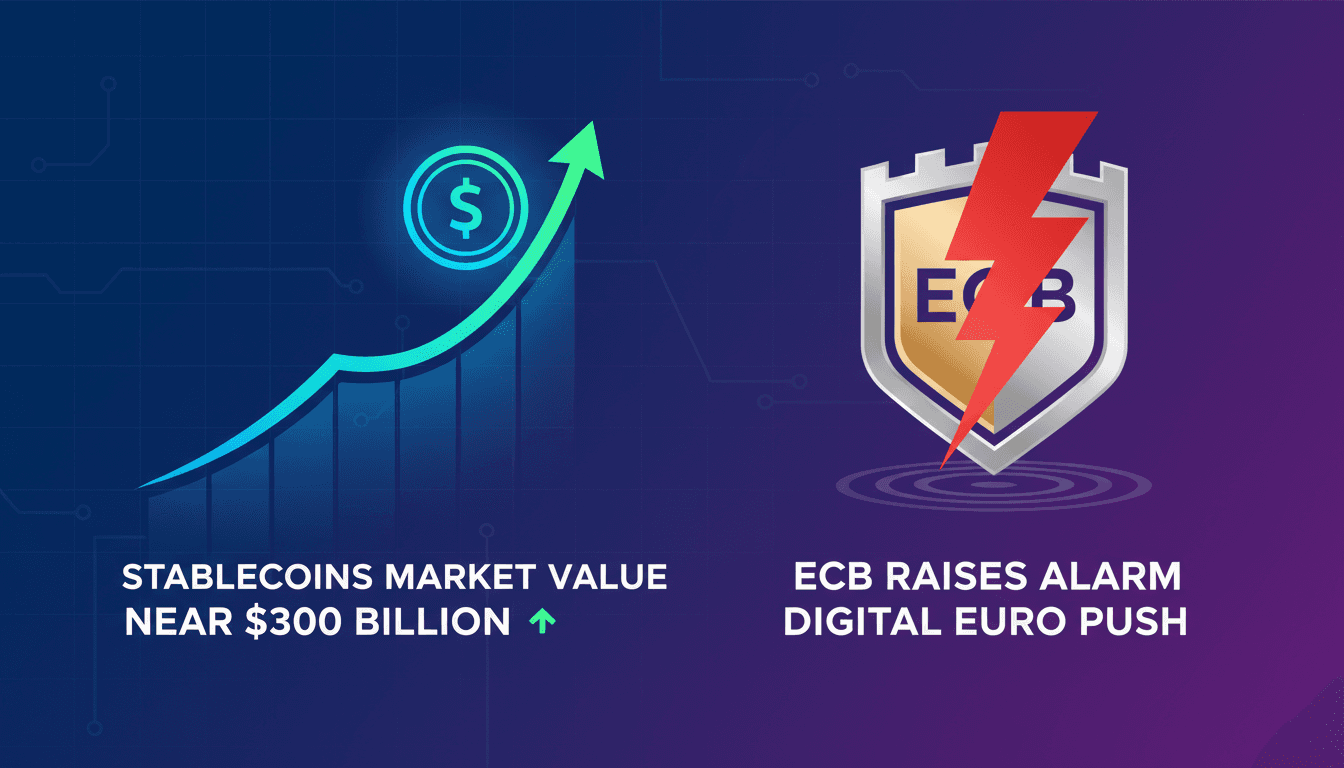 ECB officials discussing stablecoins and financial stability risks.