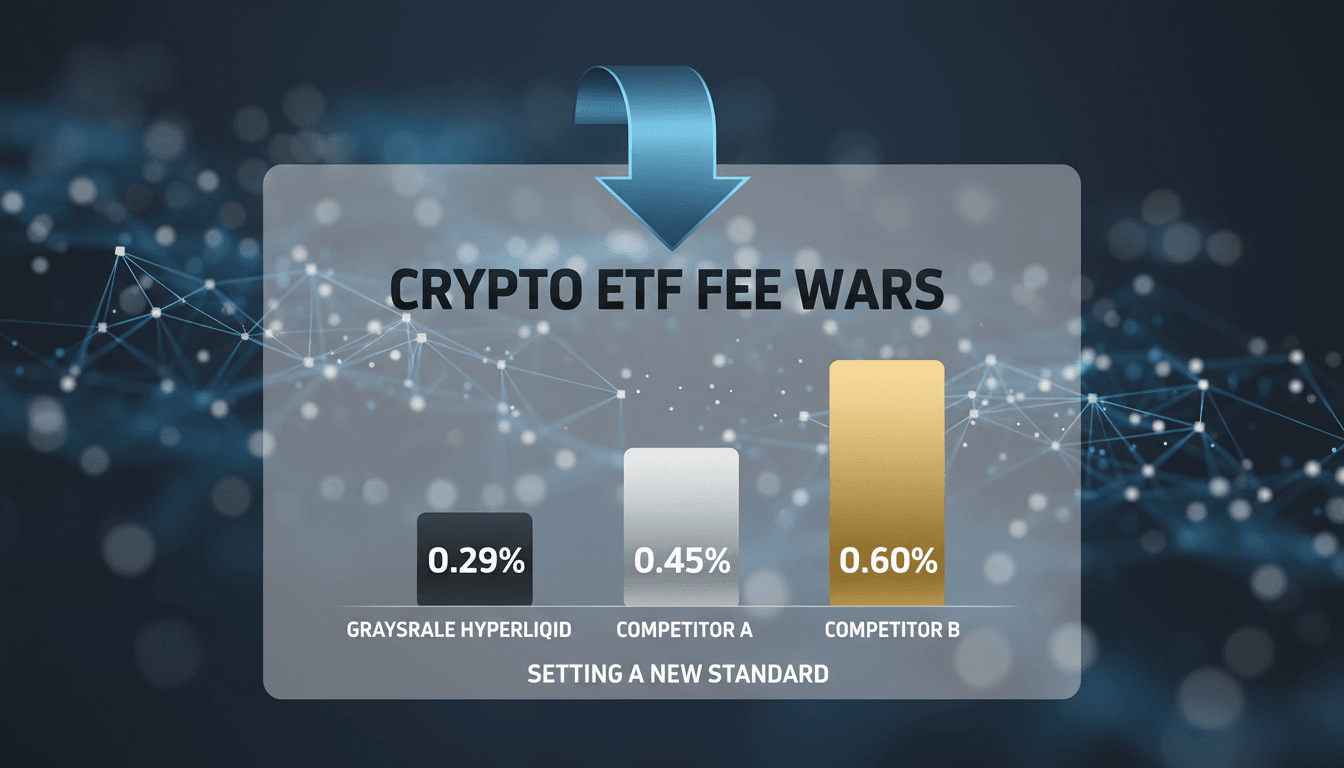 Grayscale Hyperliquid ETF launch announcement with fee details