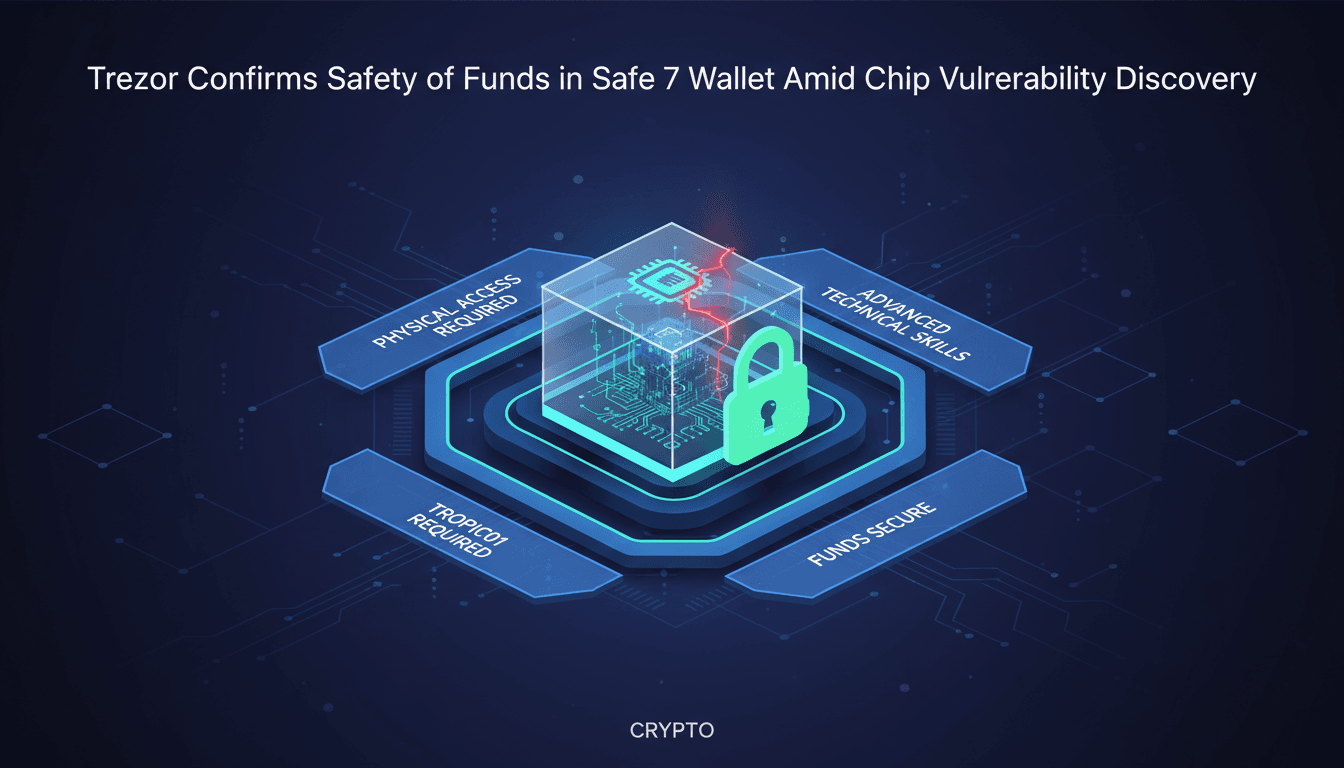 Trezor Safe 7 wallet security assurance amidst chip vulnerability