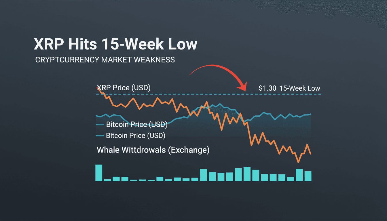 XRP price chart showing recent decline and market trends