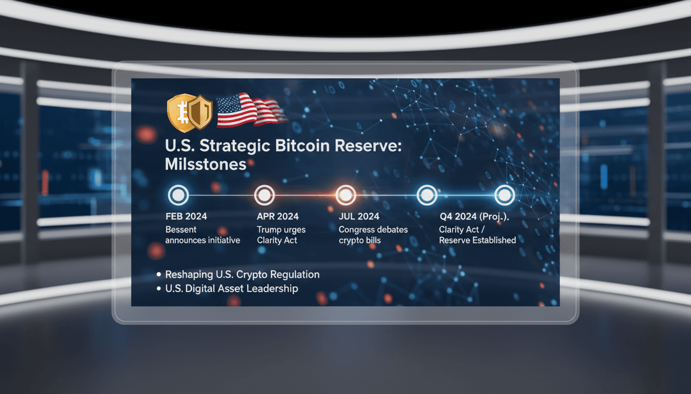 U.S. Treasury Secretary Scott Bessent discussing Bitcoin Reserve initiative.
