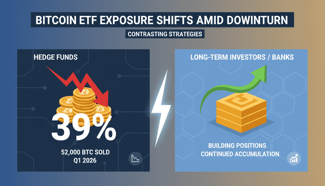Hedge funds reducing Bitcoin ETF exposure during market downturn