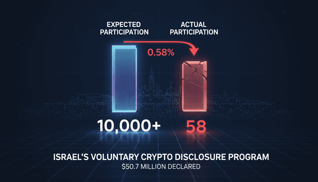Graph showing participation rates in Israel's crypto disclosure program