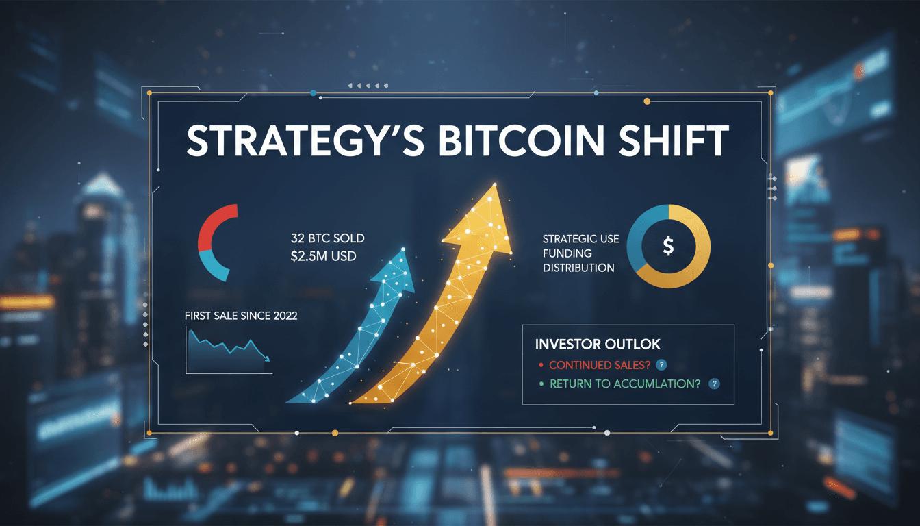 Strategy's strategic shift in Bitcoin management illustrated through financial metrics.