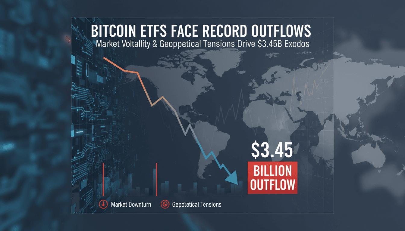 Graph showing Bitcoin ETF outflows and market trends