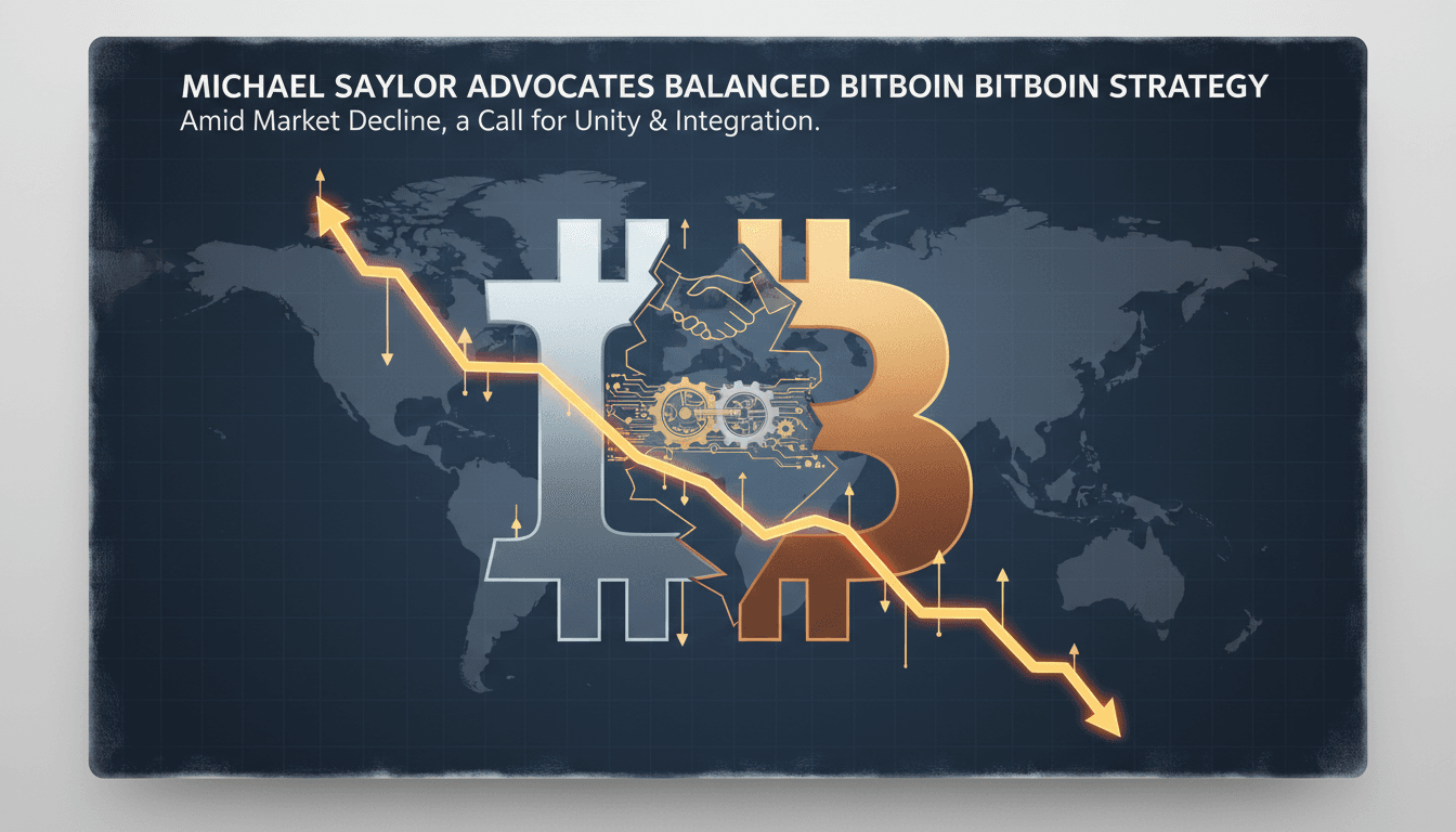 Michael Saylor discussing Bitcoin strategy and community unity.