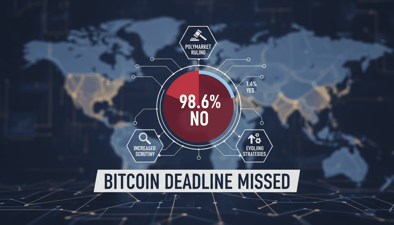 Illustration of Polymarket's Bitcoin sale ruling and its implications.