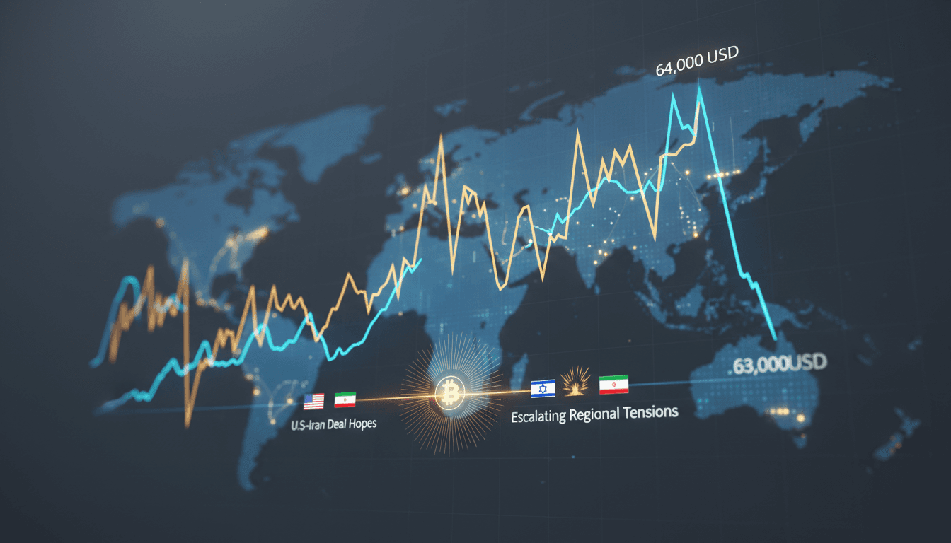 Bitcoin price fluctuations amid geopolitical tensions between the U.S. and Iran.
