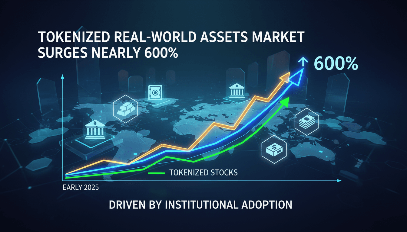 Growth chart of the tokenized real-world assets market