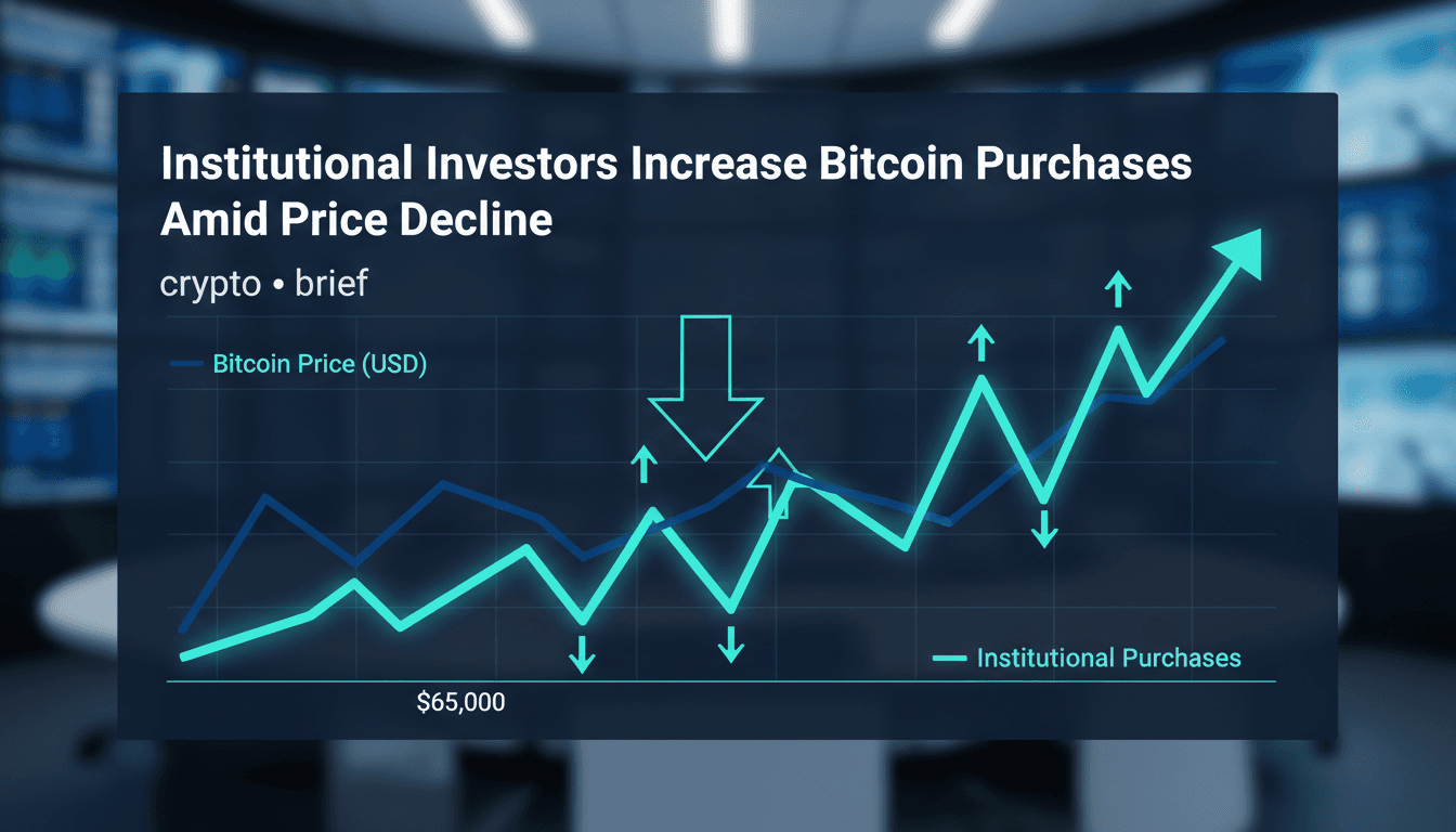 Institutional investors buying Bitcoin during price decline