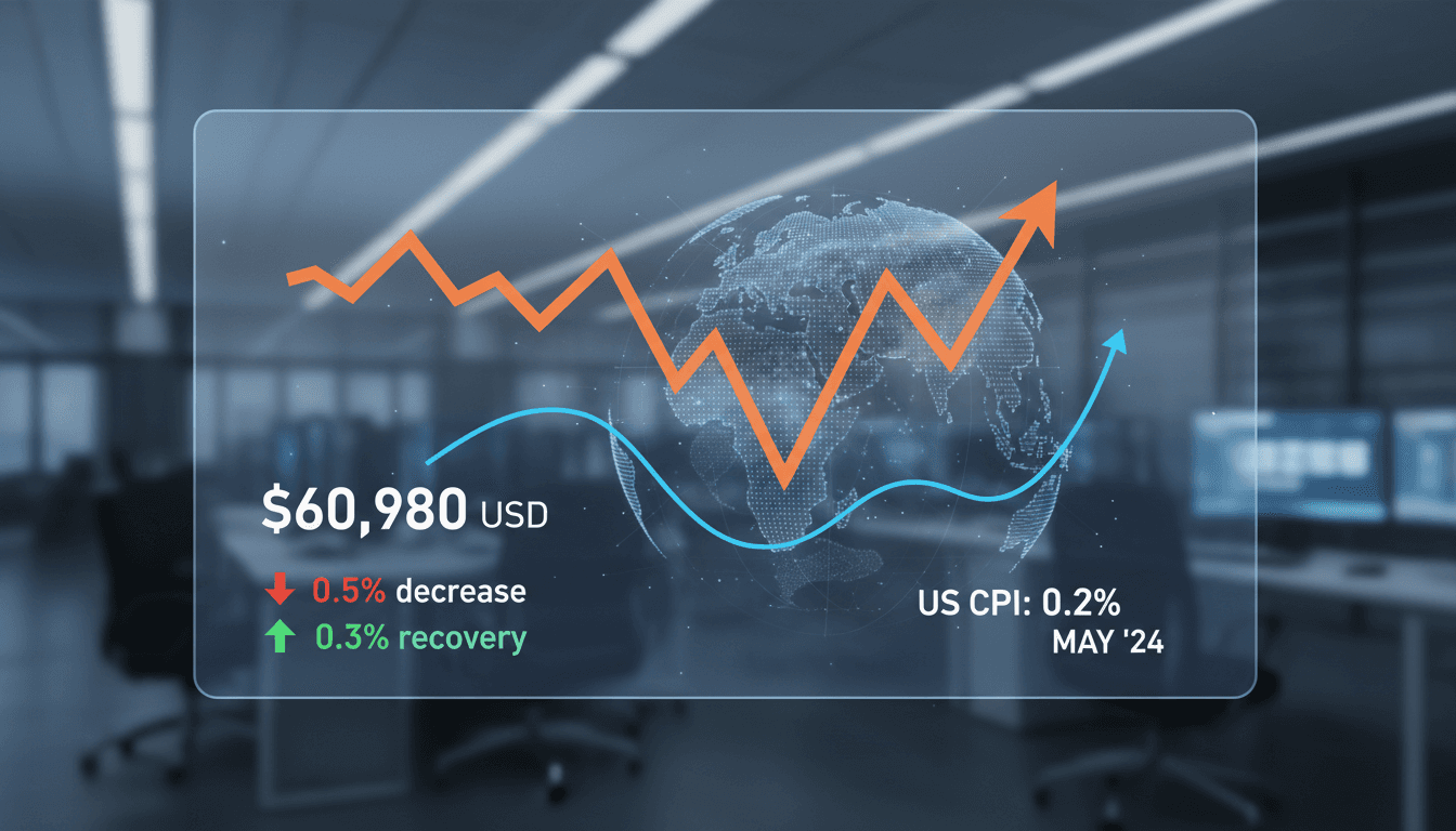 Bitcoin price chart showing volatility linked to inflation data