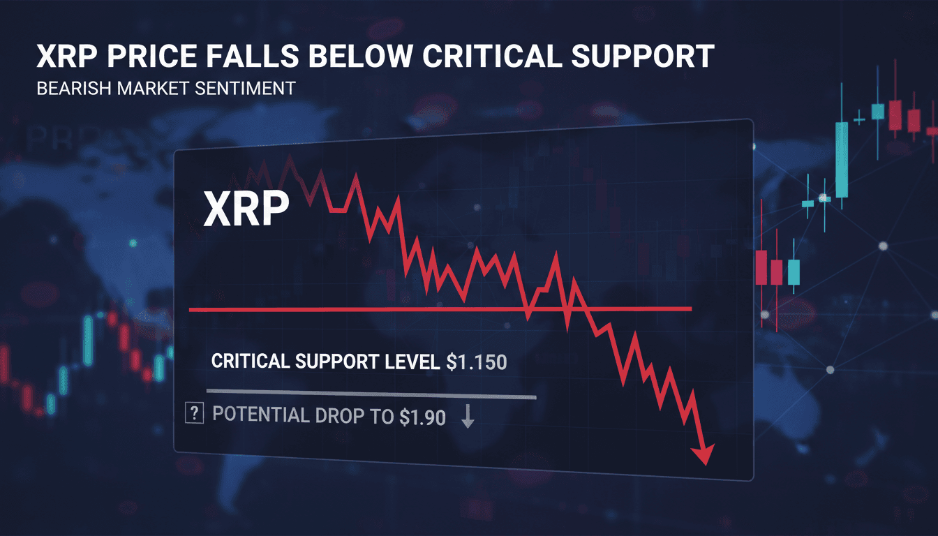 Analytical chart showing XRP price movements and support levels