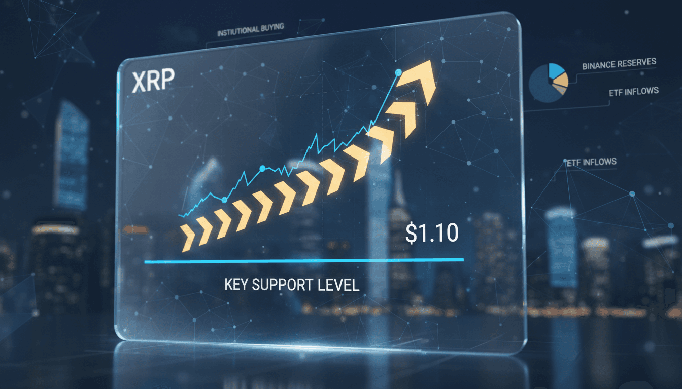 XRP price chart showing recent surge and key support levels