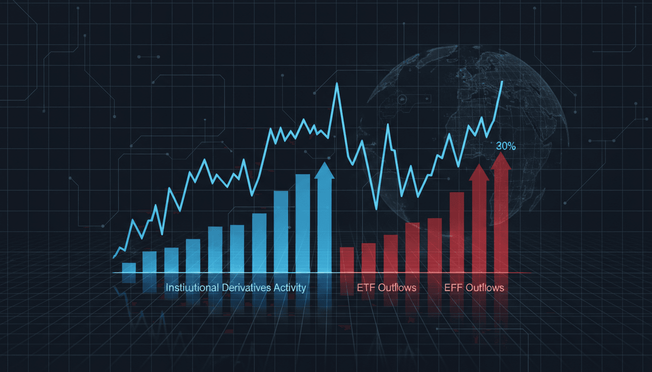 Analytical visual of Bitcoin's market dynamics and trading strategies