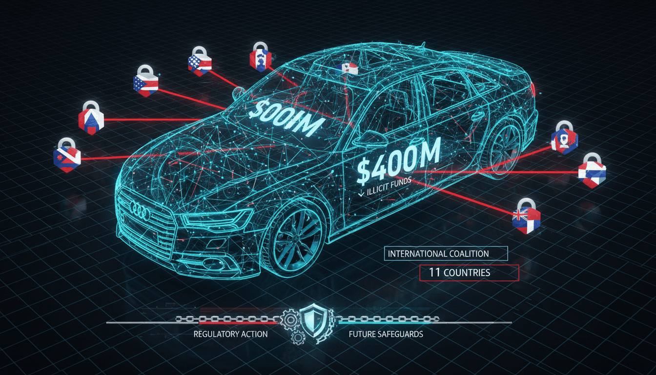 Law enforcement agencies collaborating to dismantle a crypto laundering network.