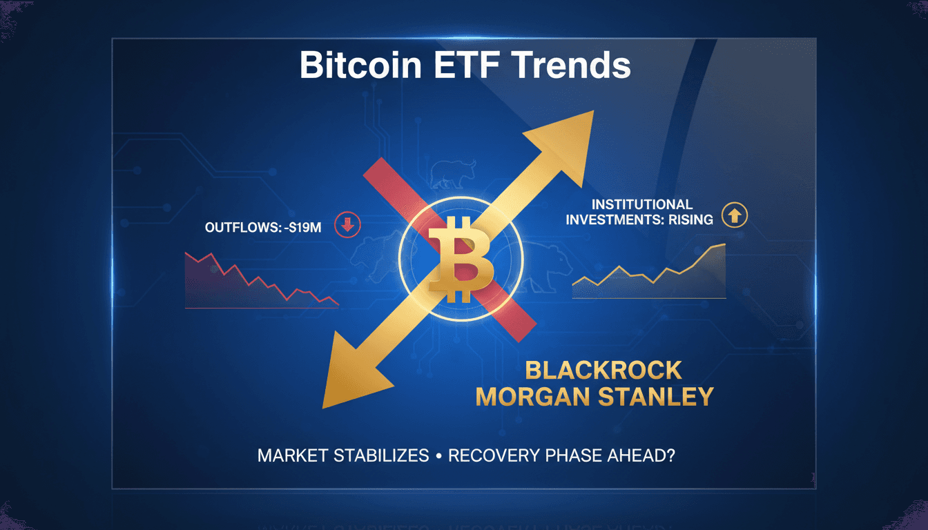 Graph showing Bitcoin ETF outflows and institutional investment trends.