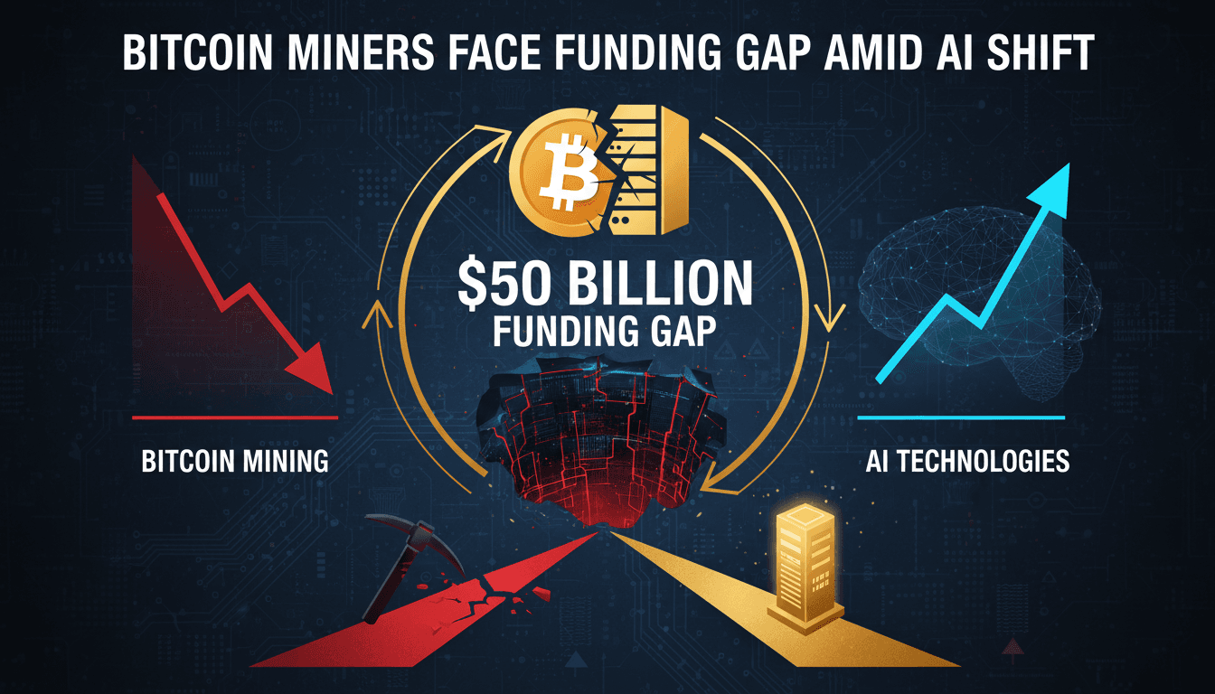 Bitcoin miners facing funding challenges in the AI transition