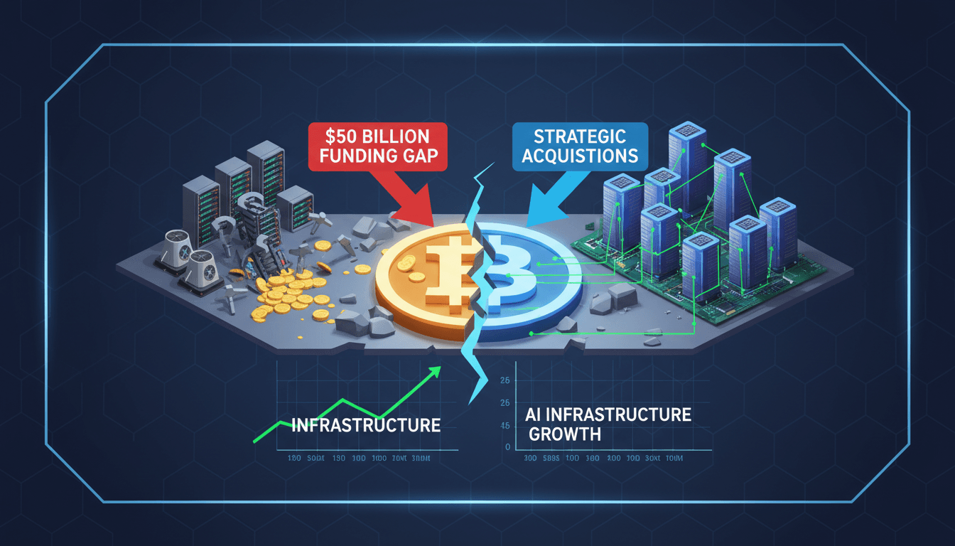 Bitcoin miners face $50 billion funding gap as they shift to AI infrastructure