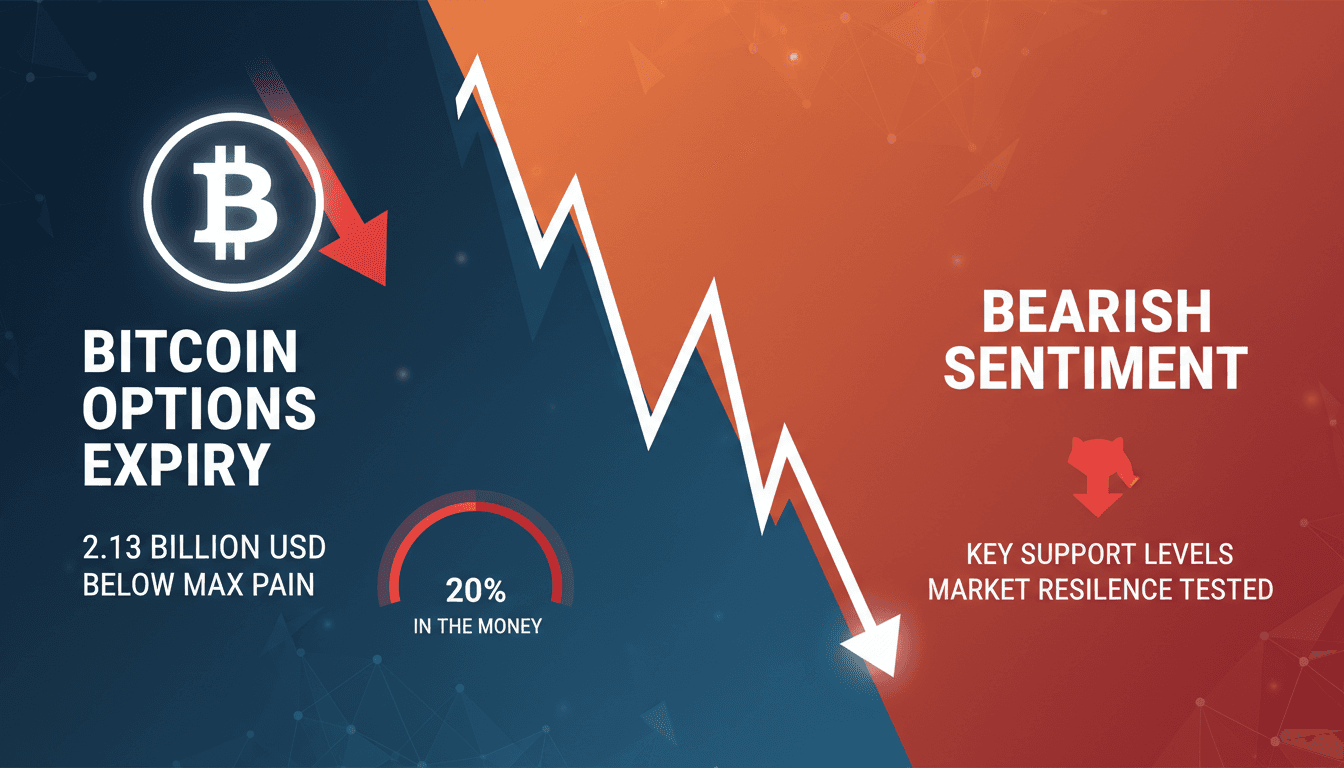 Bitcoin price chart showing options expiry effects on market sentiment