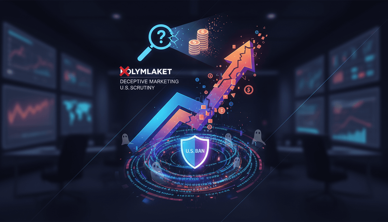 Polymarket logo with a backdrop of social media icons and betting graphics.