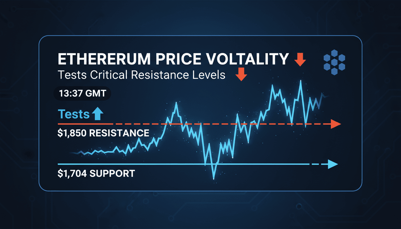 Analytical chart showing Ethereum's price fluctuations and resistance levels.